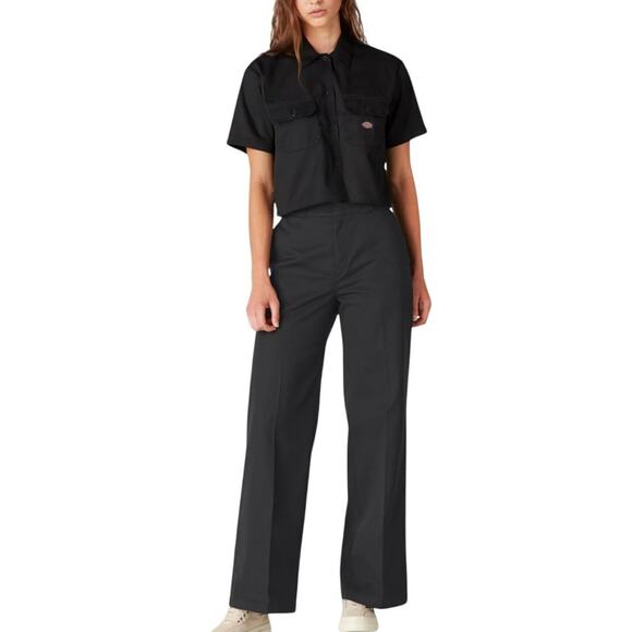 Dickies Pants - Dickies Women's Wide Leg Work Pants Black Size 10 Regular Workwear High Rise